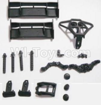 HBX 2138 Fire Runner Tail Wings & Bumpers & Car Body Support column 25003,HaiBoXing HBX 2138 RC Car Parts 1/24