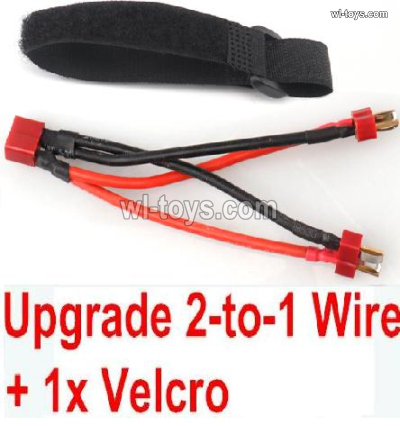HBX 901A 901 FIREBOLT Parts Upgrade 2-to-1 wire and Velcro-Two battery can use together,Run 2x Time than usual.HaiBoXing 901A 901 Replacement Accessories.