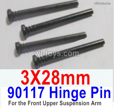 HBX 901A 901 FIREBOLT Parts 90117 Front Upper Suspension Hinge Pins(4pcs)-3X28mm.HaiBoXing 901A 901 Replacement Accessories.