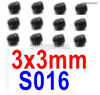 HBX 903A VANGUARD Parts S016 Grub Screw,M3X3 Set Screws, Total 12pcs.HaiBoXing 903A Replacement Accessories.
