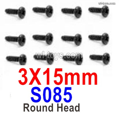 HBX 903A VANGUARD Parts S085 Round Head Self Tapping Screws.3X15mm.HaiBoXing 903A Replacement Accessories.