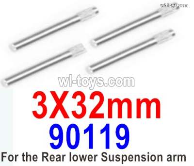 HBX 905A TWISTER Parts 90119 Hinge Pins for the Rear Lower Suspension arm.Total 4pcs.HaiBoXing 905A Replacement Accessories.
