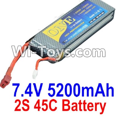 HBX T6 Battery Parts-ONE 2s 7.4V 45C 5200MAH Battery Parts TS008,HaiBoXing HBX T6 1/6 RC Desert Buggy Parts,hbx T6 Hammerhead Parts
