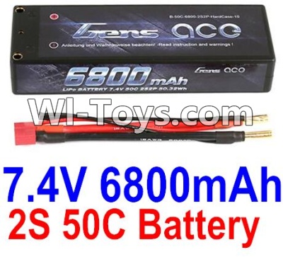 HBX T6 Battery Parts-GENS ACE 2S 7.4V 6800mAh 50C Battery Parts TS008,HaiBoXing HBX T6 1/6 RC Desert Buggy Parts,hbx T6 Hammerhead Parts