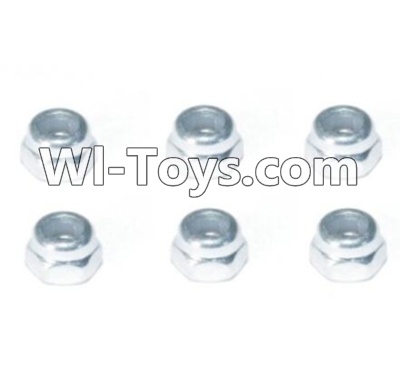 HBX T6 Lock Nut M3(6pcs) Parts H002,HaiBoXing HBX T6 1/6 RC Desert Buggy Parts,hbx T6 Hammerhead Parts