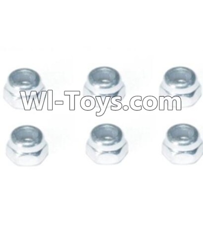 HBX T6 Lock Nut M2.5(6pcs) Parts H017,HaiBoXing HBX T6 1/6 RC Desert Buggy Parts,hbx T6 Hammerhead Parts
