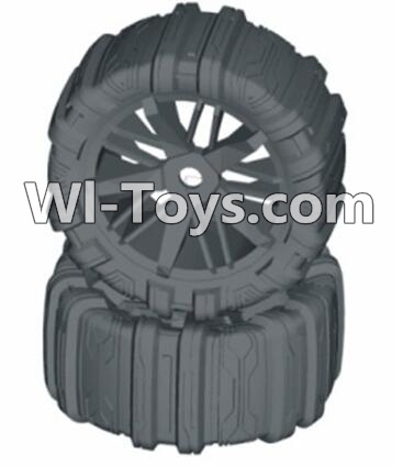 HBX T6 Front or Rear Concept Sand Wheels Complete(2 set) Parts TS061-01,HaiBoXing HBX T6 1/6 RC Desert Buggy Parts,hbx T6 Hammerhead Parts