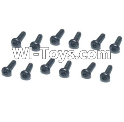 HBX T6 Hex. Recessed Pan Head Screws(TMH04x8mm)-12pcs Parts TS207,HaiBoXing HBX T6 1/6 RC Desert Buggy Parts,hbx T6 Hammerhead Parts