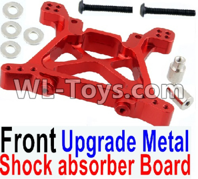 HuanQi 727 Parts-102-01 Upgrade Metal Front shock absorber Board(2pcs)-Red,HuanQi 727 Rc Car Spare Parts Replacement Accessories,HQ727 HQ 727 1:10 Scale BRUSHED RC Racing Truck Parts rc off-road car Parts,Truck Car Parts