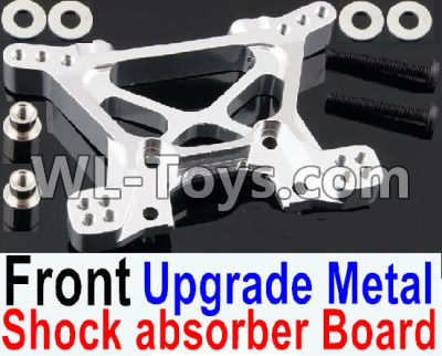 HuanQi 727 Parts-102-02 Upgrade Metal Front shock absorber Board(2pcs)-Silver,HuanQi 727 Rc Car Spare Parts Replacement Accessories,HQ727 HQ 727 1:10 Scale BRUSHED RC Racing Truck Parts rc off-road car Parts,Truck Car Parts