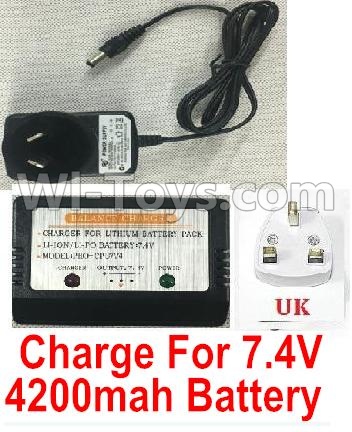 HuanQi 727 Parts-51-04 E9391 7.4V LI-ION Charger and Balance chager(UK Version Plug),HuanQi 727 Rc Car Spare Parts Replacement Accessories,HQ727 HQ 727 1:10 Scale BRUSHED RC Racing Truck Parts rc off-road car Parts,Truck Car Parts