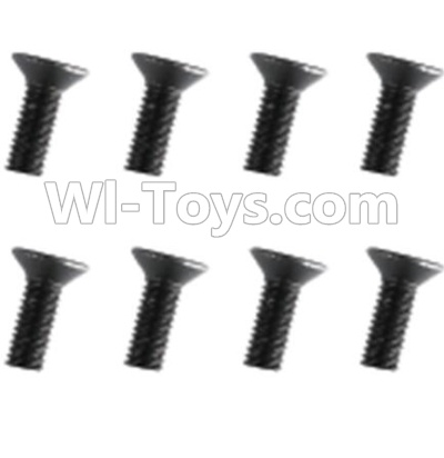 HuanQi 727 Parts-89-11 F5211 Inner-Hexagon Flat head screws(10pcs)-M3X10mm,HuanQi 727 Rc Car Spare Parts Replacement Accessories,HQ727 HQ 727 1:10 Scale BRUSHED RC Racing Truck Parts rc off-road car Parts,Truck Car Parts