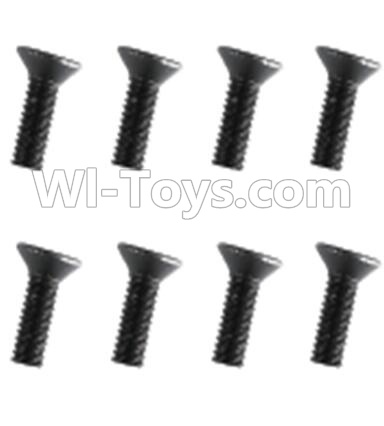 HuanQi 727 Parts-89-13 F5213 Inner-Hexagon Flat head screws(8pcs)-M3X14mm,HuanQi 727 Rc Car Spare Parts Replacement Accessories,HQ727 HQ 727 1:10 Scale BRUSHED RC Racing Truck Parts rc off-road car Parts,Truck Car Parts