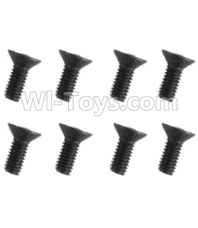 HuanQi 727 Parts-89-15 F5215 Inner-Hexagon Flat head screws(8pcs)-M4X12mm,HuanQi 727 Rc Car Spare Parts Replacement Accessories,HQ727 HQ 727 1:10 Scale BRUSHED RC Racing Truck Parts rc off-road car Parts,Truck Car Parts