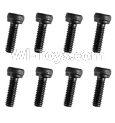 HuanQi 727 Parts-89-16 F5216 Inner-Hexagon Cup head screws(8pcs)-M2.5X8mm,HuanQi 727 Rc Car Spare Parts Replacement Accessories,HQ727 HQ 727 1:10 Scale BRUSHED RC Racing Truck Parts rc off-road car Parts,Truck Car Parts