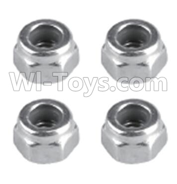 HuanQi 727 Parts-90-01 F5225 M3 Locknut(4pcs),HuanQi 727 Rc Car Spare Parts Replacement Accessories,HQ727 HQ 727 1:10 Scale BRUSHED RC Racing Truck Parts rc off-road car Parts,Truck Car Parts