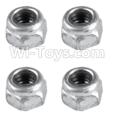 HuanQi 727 Parts-90-03 F5227 M5 Locknut(4pcs),HuanQi 727 Rc Car Spare Parts Replacement Accessories,HQ727 HQ 727 1:10 Scale BRUSHED RC Racing Truck Parts rc off-road car Parts,Truck Car Parts