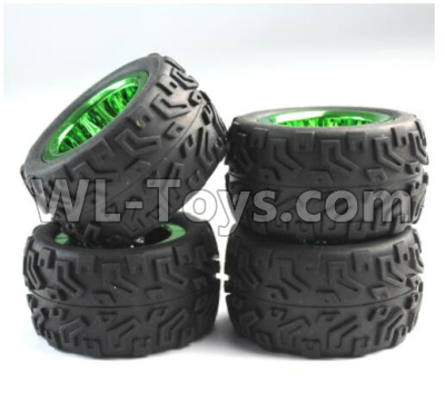 JJRC Q35 Parts-32-01 Q35 Whole wheel unit(4 set,include the Tire lether and Wheel hub)-For Q35 Car,JJRC Q35 RC Car Spare parts Accessories,JJRC Q35 RC Trcuck Parts