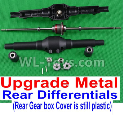 JJRC Q39 Upgrade Metal Rear Differentials Assembly and Official Plastic Rear gear box cover,JJRC Q39 Parts,JJRC Q39 highlander Parts