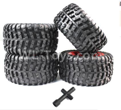 JJRC Q39 Whole Wheel assembly Parts(4pcs)-Red,JJRC Q39 Parts,JJRC Q39 highlander Parts