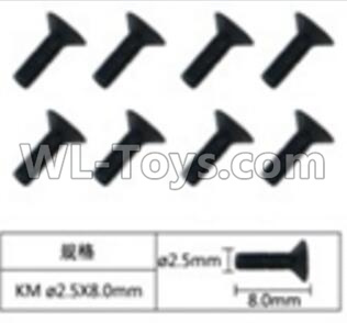 JJRC Q39 screws Parts-W12068 Inner Hexagon Flat head machine screws(8pcs)-2.5X8mm,JJRC Q39 Parts,JJRC Q39 highlander Parts