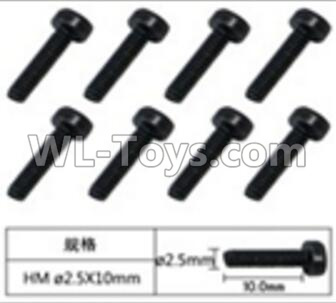 JJRC Q39 screws Parts-W12069 Inner Hexagon Cup head machine screws(8pcs)-2.5X10mm,JJRC Q39 Parts,JJRC Q39 highlander Parts