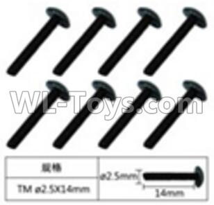 JJRC Q39 screws Parts-W12071 Inner Hexagon Flat head Self-attack screws(8pcs)-2.5X14mm,JJRC Q39 Parts,JJRC Q39 highlander Parts