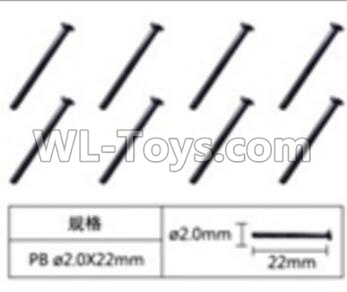 JJRC Q39 screws Parts-Cross head flat tail screws(8pcs)-2.0X22mm-W12066,JJRC Q39 Parts,JJRC Q39 highlander Parts