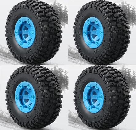 JJRC Q40 Spare Parts-43-01 FY-CL01 Whole Wheel assembly(4pcs)-Blue,JJRC Q40 RC Car Parts,JJRC Q40 RC Truck Spare parts Accessories,1:12 4WD High Speed Buggy Parts