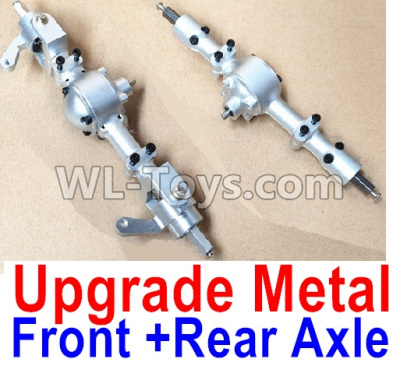 JJRC Q65 Upgrade Metal Front and Rear Axle assembly Parts-Silver colo,JJRC Q65 Parts,JJRC Q65 willys jeep Parts