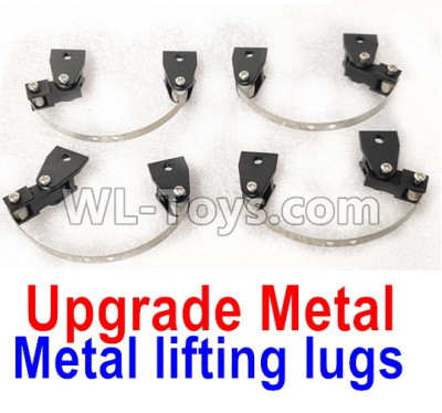 JJRC Q65 Upgrade Metal lifting lugs Parts,Steel plate shock absorption Parts(4 set)-Black,JJRC Q65 Parts,JJRC Q65 willys jeep Parts
