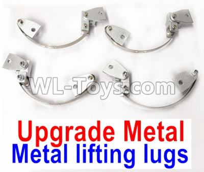 JJRC Q65 Upgrade Metal lifting lugs Parts,Steel plate shock absorption(4 set)-Silver,JJRC Q65 Parts,JJRC Q65 willys jeep Parts