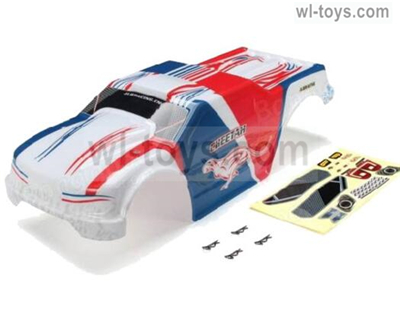 JLB Racing 11101 EA1074 Car canopy,Car Shell cover for 11101-White & Blue,JLB Racing 1:10 CHEETAH RC Truck Spare Parts Replacement Accessories,11101 1:10 Scale Brushless RC Racing Car Parts