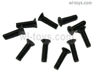 JLB Cheetah Screws Parts-KM3X12mm Screws-10pcs Parts-SW008,JLB Cheetah Parts,JLB cheetah 1/10 21101 RC Car Parts,JLB Racing Cheetah parts,JLB Racing 21101 parts