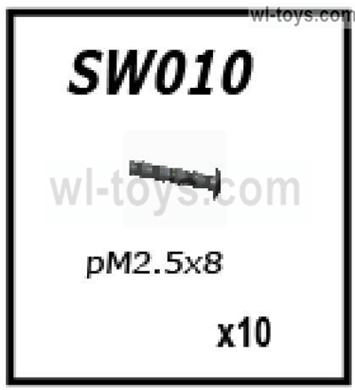 JLB Cheetah Scres Parts-PM2.5X8mm-10pcs Parts-SW010,JLB Cheetah Parts,JLB cheetah 1/10 21101 RC Car Parts,JLB Racing Cheetah parts,JLB Racing 21101 parts