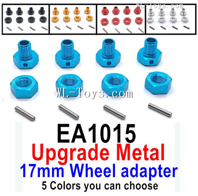 JLB Cheetah Upgrade Parts EA1015 Upgrade metal 17mm wheel adapter.Total 5 Color you can choose.JLB Cheetah 21101 RC Car Replacement Accesories.
