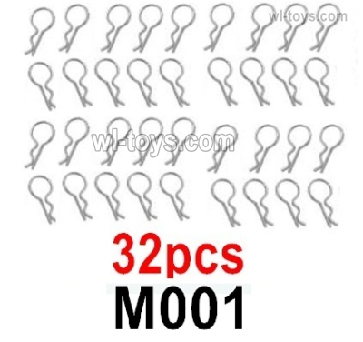 MJX Hyper Go 16207 RC Body Clips Parts.32pcs M001 R-Clips for the Body shell Cover. It Includes 32pcs.MJX 16207 1/16 RC Car Replacement Accesories.