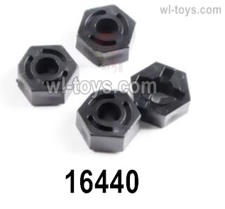 MJX Hyper Go 16207 Parts 16440 Hex wheel seat assembly.Hex Wheel adapter.Total 4pcs.MJX 16207 1/16 RC Car Replacement Accesories.
