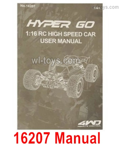 MJX Hyper Go 16207 Parts English Manual for MJX 16207 RC Car.MJX 16207 1/16 RC Car Replacement Accesories.