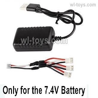 MJX Hyper Go 16207 Parts 7.4V USB Charger and 1-to-3 Charging convert wire.It can charge 3x 7.4V Battery at the same time.MJX 16207 1/16 RC Car Replacement Accesories.