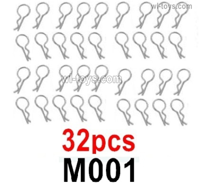 MJX Hyper Go 16208 RC Body Clips Parts.32pcs M001 R-Clips for the Body shell Cover. It Includes 32pcs.MJX 16207 1/16 RC Car Replacement Accesories.