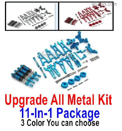 MJX Hyper Go 16208 Upgrade ALL Metal kit Parts.11-In-1 Package.There are 3 Color you can choose.MJX 16207 1/16 RC Car Replacement Accesories.