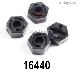 MJX Hyper Go 16208 Parts 16440 Hex wheel seat assembly.Hex Wheel adapter.Total 4pcs.MJX 16207 1/16 RC Car Replacement Accesories.