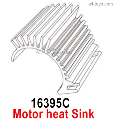 MJX Hyper Go 16208 Parts 16395C Motor heat sink for the Brushless motor.MJX 16207 1/16 RC Car Replacement Accesories.
