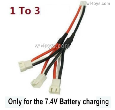 MJX Hyper Go 16208 Upgrade 1-TO-3 Conver wire for 7.4V Battery charging.MJX 16207 1/16 RC Car Replacement Accesories.