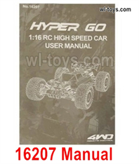MJX Hyper Go 16209 16210 Parts English Manual for MJX 16209 16210 RC Car.MJX 16209 162101/16 RC Car Replacement Accesories.