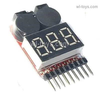 MJX Hyper Go 14301 14302 Parts Lipo Battery Tester,lipo Battery Checker,1-8S Battery Capacity Tester Low Voltage Buzzer Alarm Voltage Tester, lifepo4 Lithium Battery Monitor.MJX Hyper Go 14301 14302 RC Car Replacement Accesories.