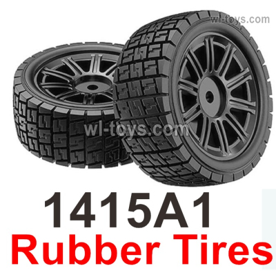 MJX Hyper Go 14301 14302 Parts 1415A1 On-road Wheels Tires Set,Rubber Tires.Total 2pcs.Black Color.MJX Hyper Go 14301 14302 RC Car Replacement Accesories.