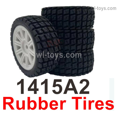 MJX Hyper Go 14301 14302 Parts 1415A2 On-road Wheels Tires Set,Rubber Tires.Total 4pcs.White Color.MJX Hyper Go 14301 14302 RC Car Replacement Accesories.