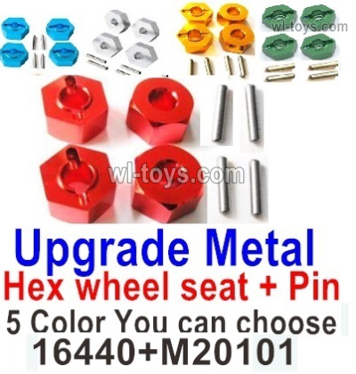MJX Hyper Go 14301 14302 Parts Upgrade Metal Hex wheel seat with pin.Total 4 set.5 Color you can choose.MJX Hyper Go 14301 14302 RC Car Replacement Accesories.